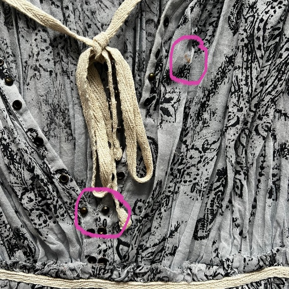 Free People “FP Intimately” Babydoll Printed Tunic Dress XS - Picture 4 of 4